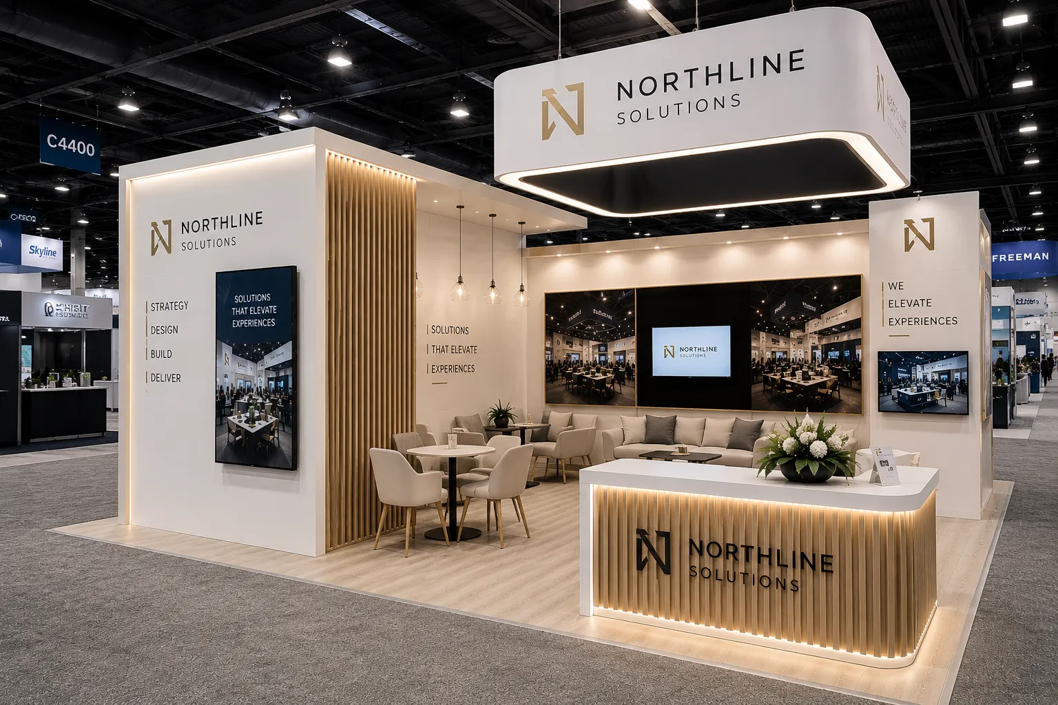 Custom wood exhibits and booths